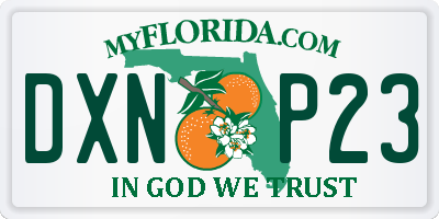 FL license plate DXNP23