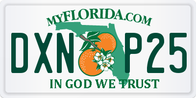 FL license plate DXNP25