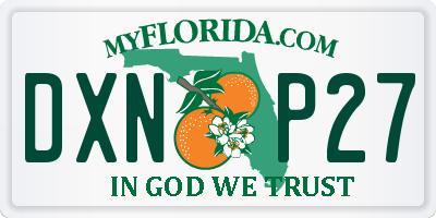 FL license plate DXNP27