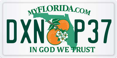FL license plate DXNP37
