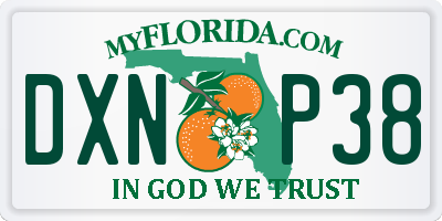 FL license plate DXNP38