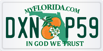 FL license plate DXNP59