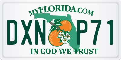 FL license plate DXNP71
