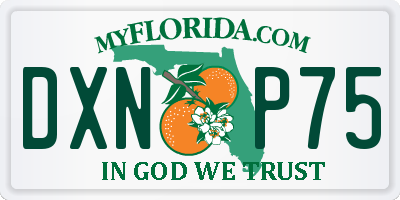 FL license plate DXNP75