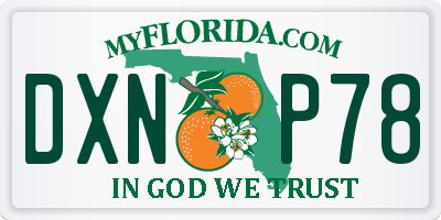 FL license plate DXNP78