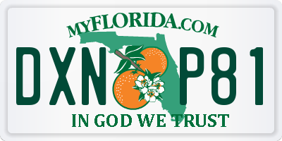FL license plate DXNP81