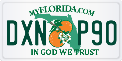 FL license plate DXNP90