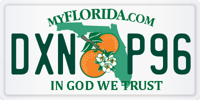 FL license plate DXNP96