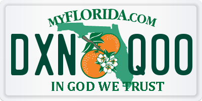FL license plate DXNQ00