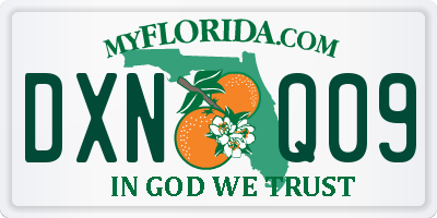 FL license plate DXNQ09