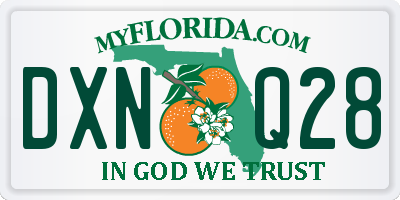 FL license plate DXNQ28