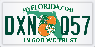 FL license plate DXNQ57