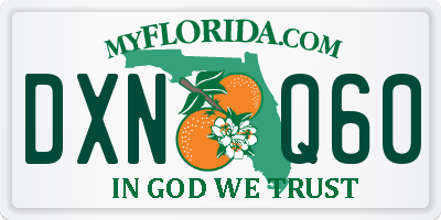 FL license plate DXNQ60