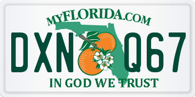 FL license plate DXNQ67