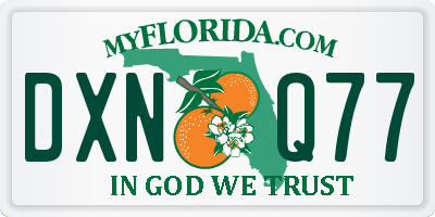 FL license plate DXNQ77