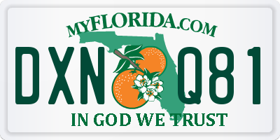FL license plate DXNQ81