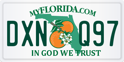 FL license plate DXNQ97