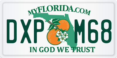 FL license plate DXPM68