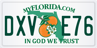 FL license plate DXVE76
