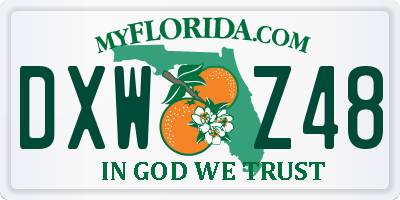 FL license plate DXWZ48