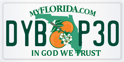FL license plate DYBP30