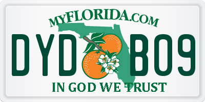 FL license plate DYDB09