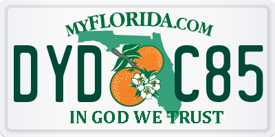 FL license plate DYDC85
