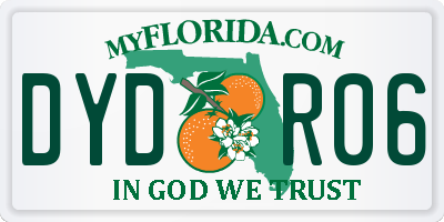 FL license plate DYDR06