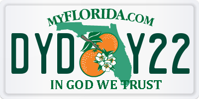 FL license plate DYDY22