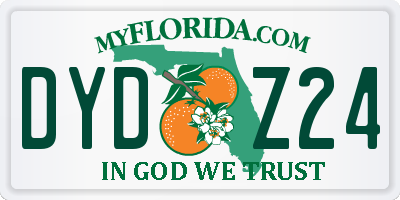 FL license plate DYDZ24