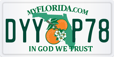 FL license plate DYYP78