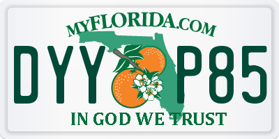 FL license plate DYYP85