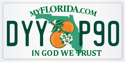 FL license plate DYYP90