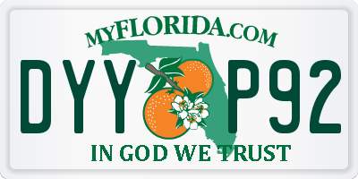 FL license plate DYYP92