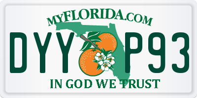 FL license plate DYYP93