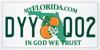 FL license plate DYYQ02