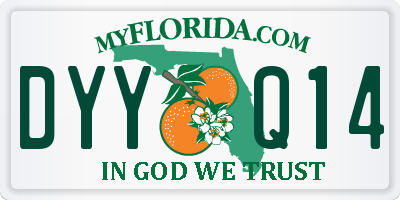 FL license plate DYYQ14