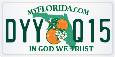 FL license plate DYYQ15