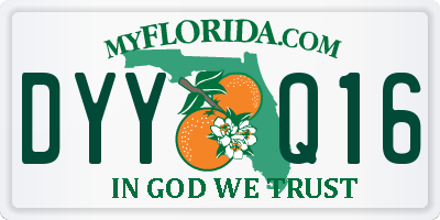 FL license plate DYYQ16