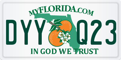 FL license plate DYYQ23
