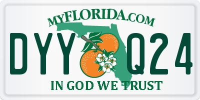 FL license plate DYYQ24
