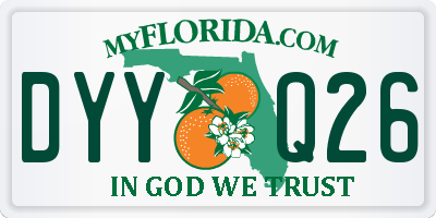 FL license plate DYYQ26