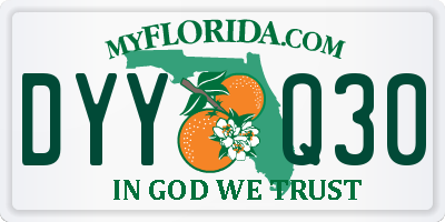 FL license plate DYYQ30