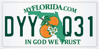 FL license plate DYYQ31