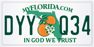 FL license plate DYYQ34