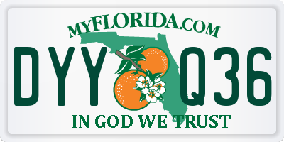 FL license plate DYYQ36