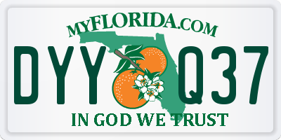 FL license plate DYYQ37