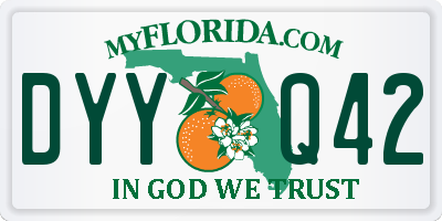 FL license plate DYYQ42