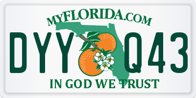 FL license plate DYYQ43