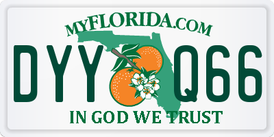 FL license plate DYYQ66
